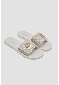 Michael Kors - MICHAEL KORS Białe klapki damskie MK Charm, Rozmiar 39. Kolor: biały #3