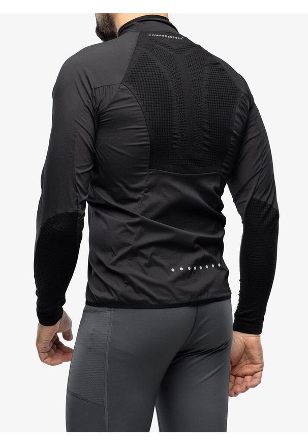 Kurtka przeciwwiatrowa męska Compressport Hurricane Windproof Jacket. Kolor: czarny