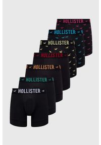 Hollister Co. bokserki 7-pack męskie kolor czarny. Kolor: czarny #1