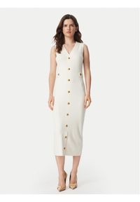 MICHAEL Michael Kors Sukienka dzianinowa MT683J25ZV Kremowy Slim Fit. Kolor: kremowy. Materiał: syntetyk #1