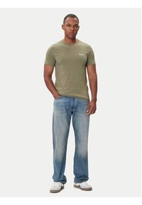 Pepe Jeans T-Shirt Original Basic 3N PM5010133 Khaki Regular Fit. Kolor: brązowy. Materiał: bawełna #5