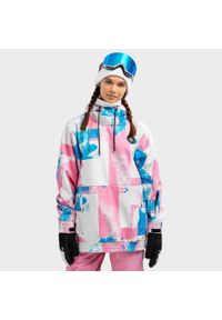 SIROKO - Kurtka snowboardowa damska W1-W Holi. Kolor: niebieski, różowy, wielokolorowy. Materiał: materiał, softshell. Sport: snowboard