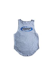 GASPARI NUTRITION - Tank top Gaspari - koszulka bez rękawów szara. Kolor: wielokolorowy, szary, czarny, niebieski. Materiał: bawełna. Długość rękawa: bez rękawów