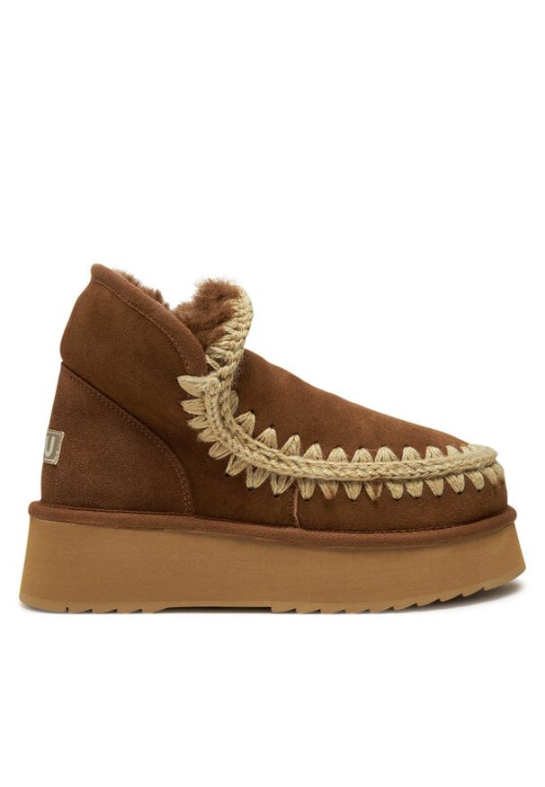 Mou Śniegowce Mini Eskimo Platform Boot FW681000A Brązowy. Kolor: brązowy. Materiał: skóra. Obcas: na platformie