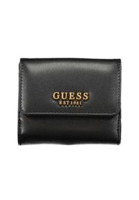 Guess - GUESS Mały czarny portfel Laurel. Kolor: czarny. Wzór: gładki #4