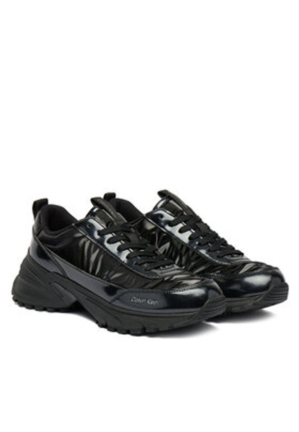 Calvin Klein Sneakersy Hike Runner Lace Up Pearl Ny YW0YW02043 Czarny. Kolor: czarny. Materiał: skóra