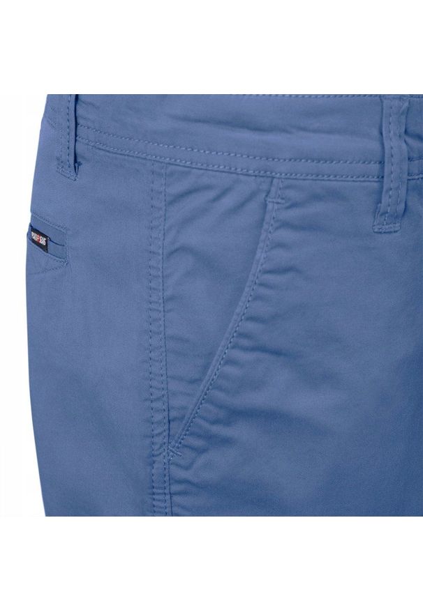 Męskie Szorty, Krótkie Spodenki - Pako Jeans - Niebieskie. Kolor: niebieski. Materiał: bawełna, elastan. Długość: krótkie. Sezon: lato. Styl: klasyczny