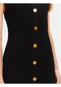 MICHAEL Michael Kors Sukienka dzianinowa MT5832533D Czarny Slim Fit. Kolor: czarny. Materiał: wiskoza #5