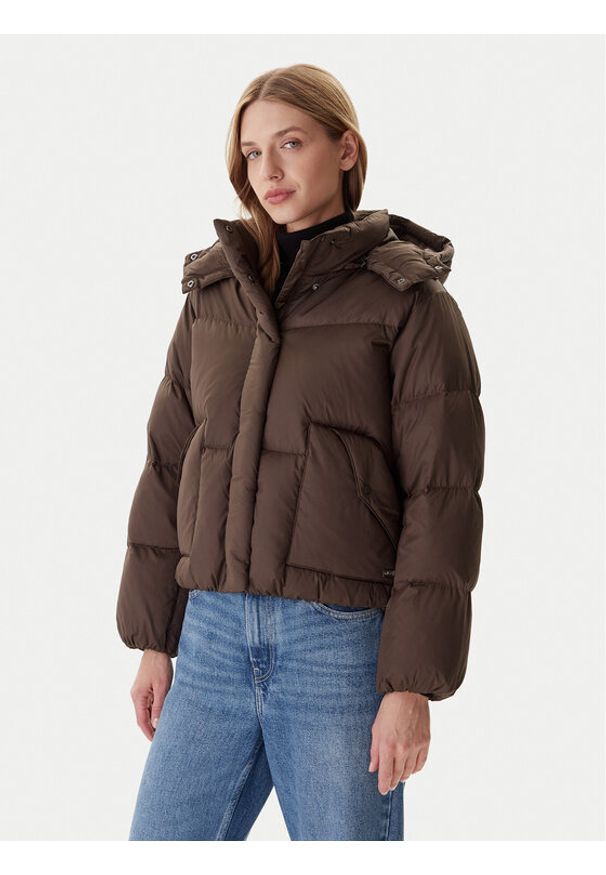 Levi's® Kurtka puchowa Western Bubble 003MD-0006 Brązowy Relaxed Fit. Kolor: brązowy. Materiał: syntetyk