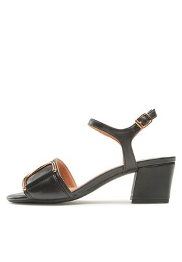 Geox Sandały D New Eraklia 50 D35RNB000TUC9999 Czarny. Kolor: czarny. Materiał: skóra