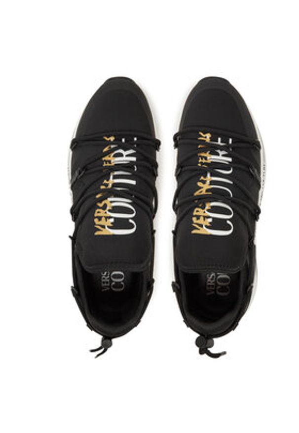 Versace Jeans Couture Sneakersy 78YA3SA6 Czarny. Kolor: czarny. Materiał: materiał