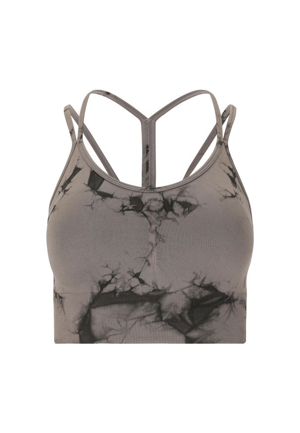 Bezszwowy biustonosz dla kobiet Athlecia Theresa Tie Dye. Kolor: beżowy. Sport: fitness
