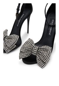 DOLCE & GABBANA - Dolce&Gabbana Sandały CR1793 A9S43 Czarny. Kolor: czarny. Materiał: materiał