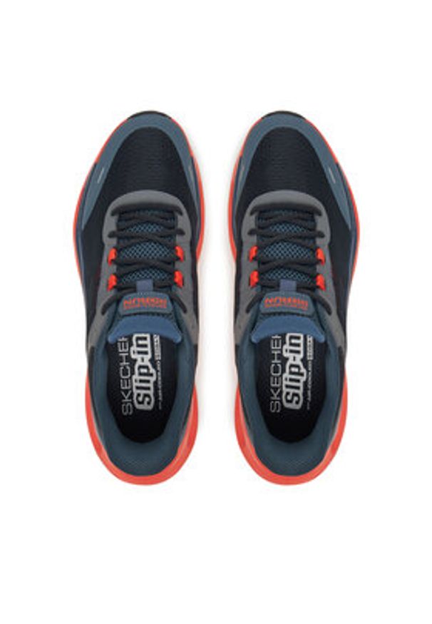 skechers - Skechers Buty do biegania Max Cushioning Glide-Step-Aberdeen 220422/NVOR Granatowy. Kolor: niebieski. Materiał: materiał