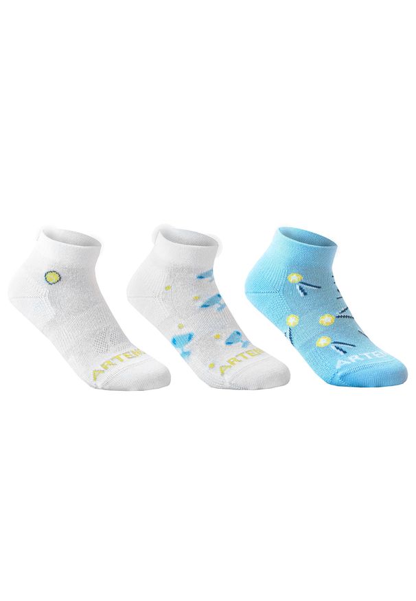 ARTENGO - Skarpety sportowe do tenisa RS160 MID 3 pary. Materiał: bawełna, elastan, poliamid. Sport: tenis
