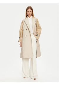 Weekend Max Mara Trencz Canasta 2515021011 Beżowy Regular Fit. Kolor: beżowy. Materiał: bawełna, syntetyk