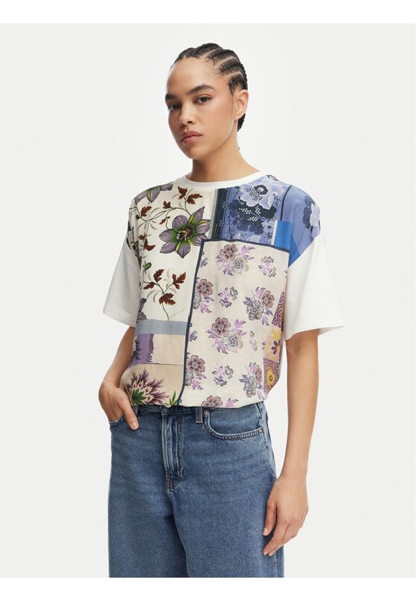 Weekend Max Mara T-Shirt Pampas 2615941062 Kolorowy Relaxed Fit. Materiał: jedwab. Wzór: kolorowy