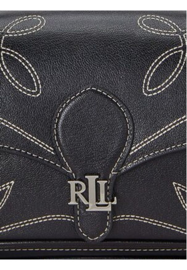 Lauren Ralph Lauren - LAUREN RALPH LAUREN Torebka 431941819001 Czarny. Kolor: czarny. Materiał: skórzane