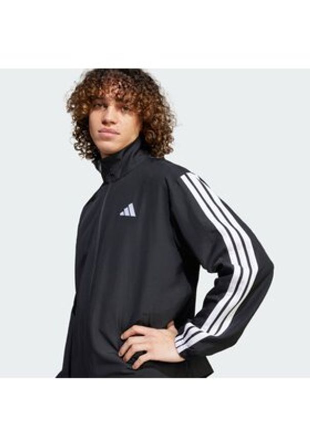 Adidas - adidas Dres 3-Stripes JI8849 Czarny Regular Fit. Kolor: czarny. Materiał: syntetyk