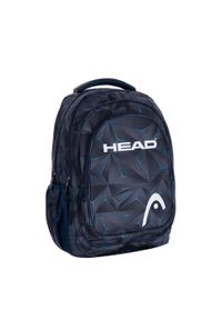 Trzykomorowy plecak Head w niebieskie geometryczne wzory. Kolor: wielokolorowy. Wzór: geometria