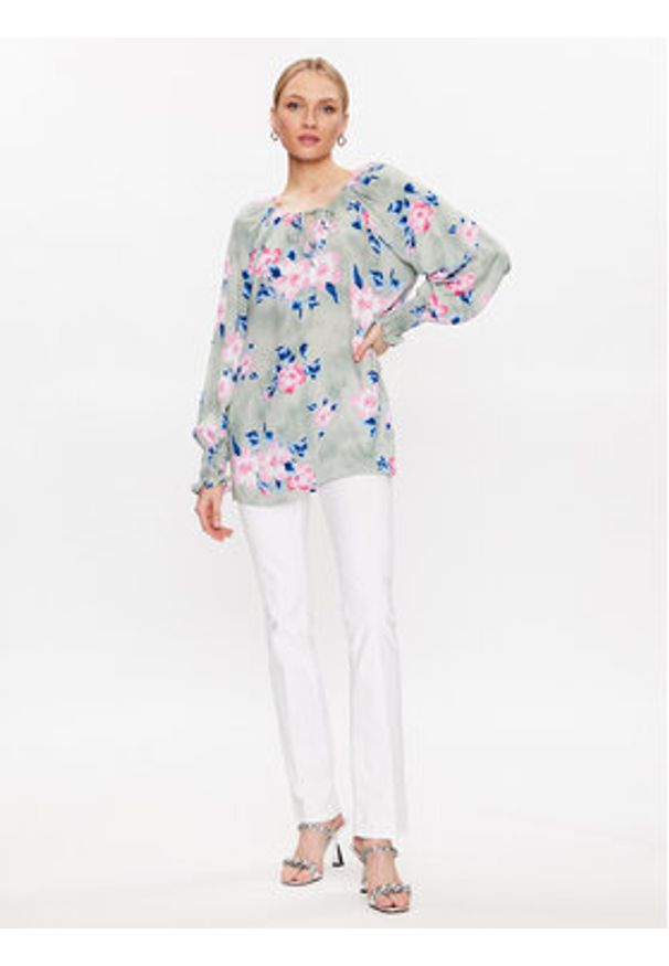 Marc Aurel Bluzka 6095 1000 93189 Zielony Relaxed Fit. Kolor: zielony. Materiał: wiskoza