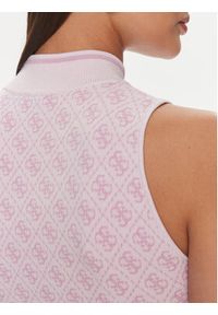 Guess Sweter Lise W3YR26 Z37K0 Różowy Slim Fit. Kolor: różowy. Materiał: syntetyk