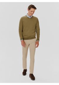 Pako Lorente - PAKO LORENTE – Zielony męski sweter w serek. Typ kołnierza: dekolt w serek. Kolor: zielony. Materiał: bawełna. Sezon: jesień #7