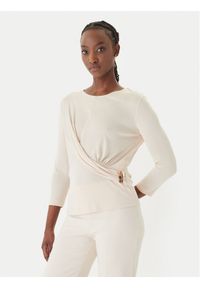 Rinascimento Bluzka CFC0127695003 Beżowy Slim Fit. Kolor: beżowy. Materiał: syntetyk #1