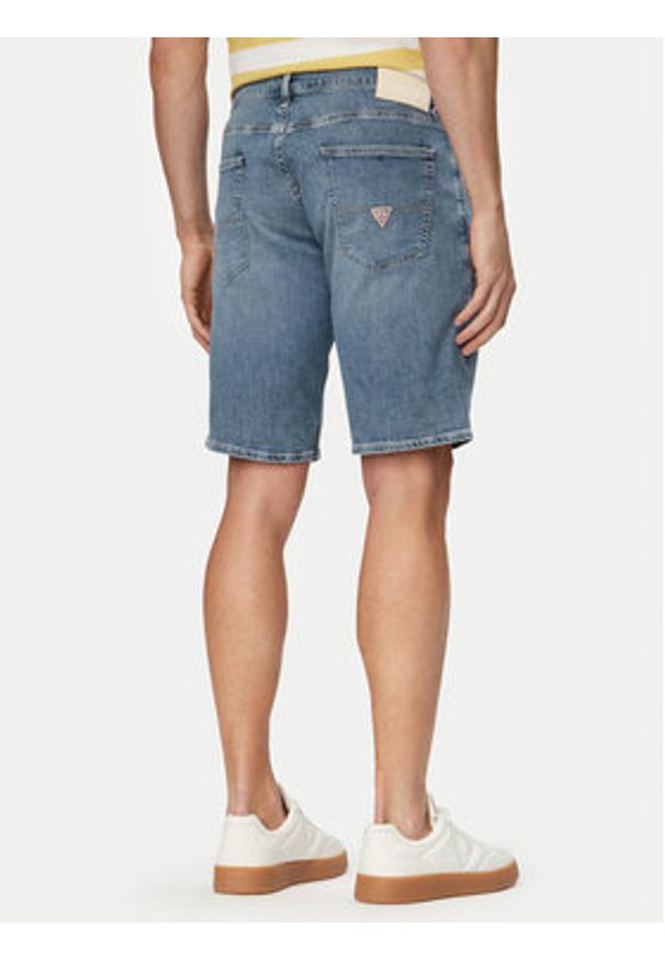 Guess Szorty jeansowe M6GD01 D0758 Niebieski jasny Regular Fit. Kolor: niebieski. Materiał: bawełna