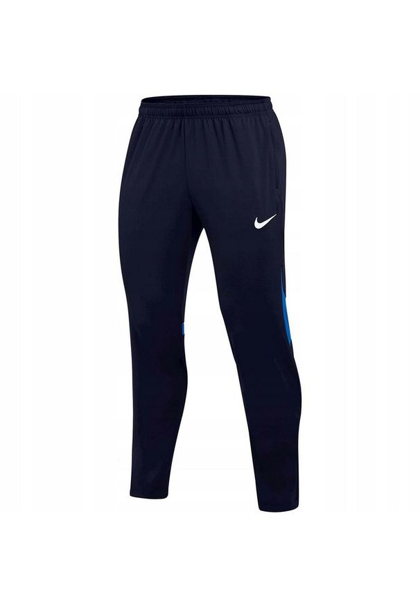 Nike - Męskie Spodnie Do Biegania Academy Pro DriFIT. Kolor: niebieski. Materiał: dresówka