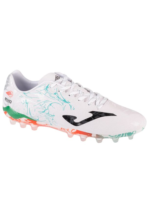 Buty piłkarskie Mężczyzna Joma Supercopa 24 Terrain biały. Zapięcie: sznurówki. Kolor: biały, wielokolorowy, niebieski. Materiał: materiał, syntetyk. Szerokość cholewki: normalna. Sport: piłka nożna