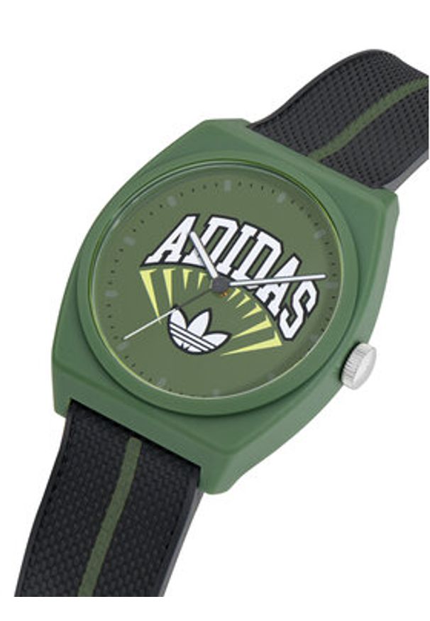 Adidas - adidas Zegarek Project Two AOST25036 Zielony. Kolor: zielony. Materiał: guma