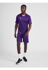Koszulka piłkarska z krótkim rękawem męska Hummel Core XK Poly Jersey S/S. Kolor: fioletowy, różowy, wielokolorowy. Materiał: jersey. Długość rękawa: krótki rękaw. Długość: krótkie. Sport: piłka nożna #2