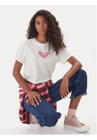 Roxy T-Shirt Oceanregular ERJZT06078 Écru Regular Fit. Materiał: bawełna