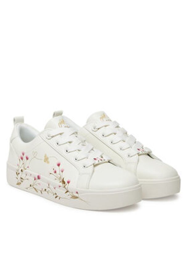 Aldo Sneakersy Wild Flowers 13918565 Biały. Kolor: biały. Materiał: skóra