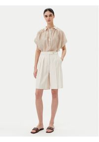 ViCOLO Bluzka TD0342 Beżowy Relaxed Fit. Kolor: beżowy. Materiał: syntetyk