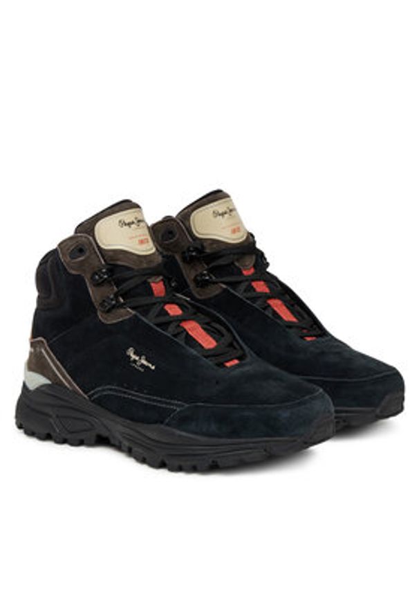 Pepe Jeans Sneakersy Darren Boot M PMS600011 Czarny. Kolor: czarny. Materiał: skóra, zamsz