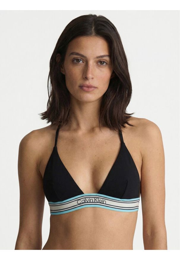 Calvin Klein Swimwear Góra od bikini LV00Q61214 Czarny. Kolor: czarny. Materiał: syntetyk