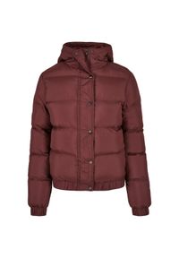 Damska kurtka z kapturem Urban Classics puffer. Typ kołnierza: kaptur. Kolor: czerwony, wielokolorowy, brązowy. Materiał: puch. Sezon: zima #1