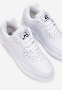 Born2be - Białe Buty Sportowe Himemenis. Zapięcie: sznurówki. Kolor: biały. Materiał: guma. Szerokość cholewki: normalna. Wzór: aplikacja #3