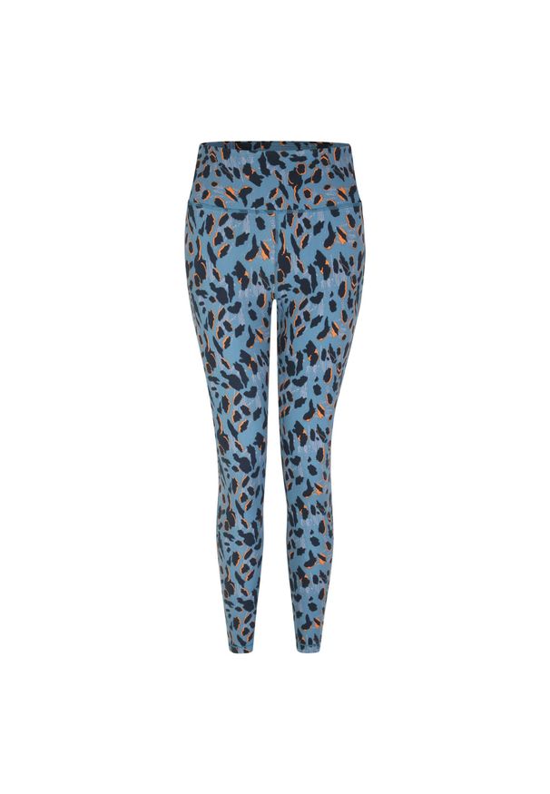DARE 2B - Damskie Legginsy Z Nadrukiem Lamparta, Z Recyklingu. Kolor: niebieski. Wzór: nadruk. Sport: bieganie
