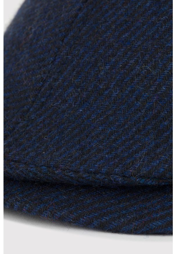 Pako Lorente - PAKO LORENTE – Kaszkiet męski w kolorze granatowym. Kolor: niebieski. Materiał: poliester, wełna. Wzór: jodełka. Sezon: zima. Styl: elegancki