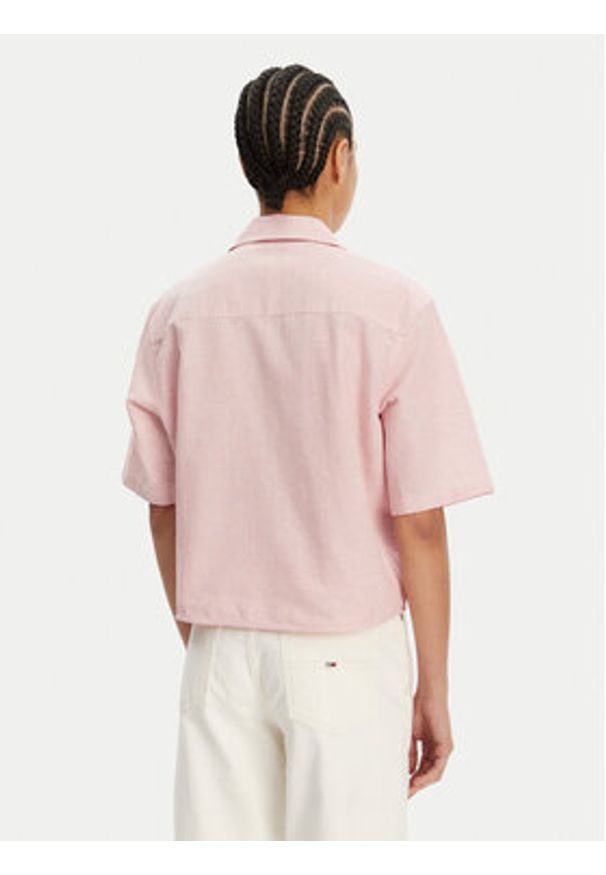 Tommy Jeans Koszula DW0DW20286 Różowy Regular Fit. Kolor: różowy. Materiał: bawełna