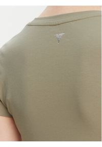 Guess T-Shirt W5GI08 J1314 Khaki Slim Fit. Kolor: brązowy. Materiał: bawełna #5