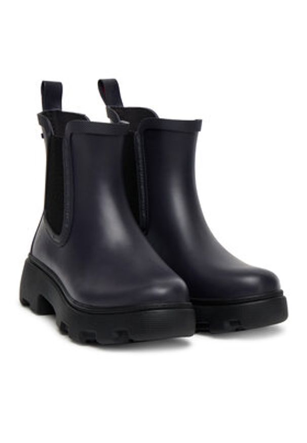 TOMMY HILFIGER - Tommy Hilfiger Kalosze Rubber Flag Cleated FW0FW08637 Granatowy. Kolor: niebieski. Materiał: guma