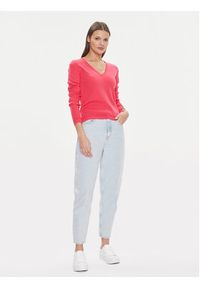 United Colors of Benetton - United Colors Of Benetton Sweter 1091D4625 Różowy Regular Fit. Kolor: różowy. Materiał: bawełna #4