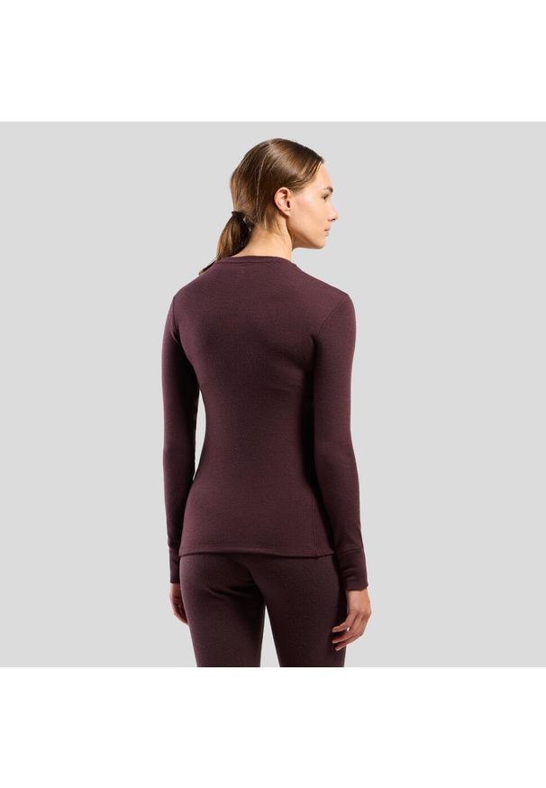 Bluza termoaktywna damska Odlo Merino 260 BL Top Crew Neck LS. Kolor: czerwony. Sport: turystyka piesza