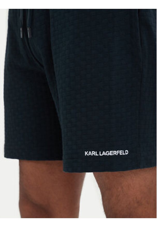 Karl Lagerfeld - KARL LAGERFELD Szorty kąpielowe B2M46064 Granatowy Regular Fit. Kolor: niebieski. Materiał: bawełna