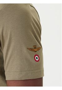 Aeronautica Militare T-Shirt 261TS2536UJ00641 Zielony Regular Fit. Kolor: zielony. Materiał: bawełna #4