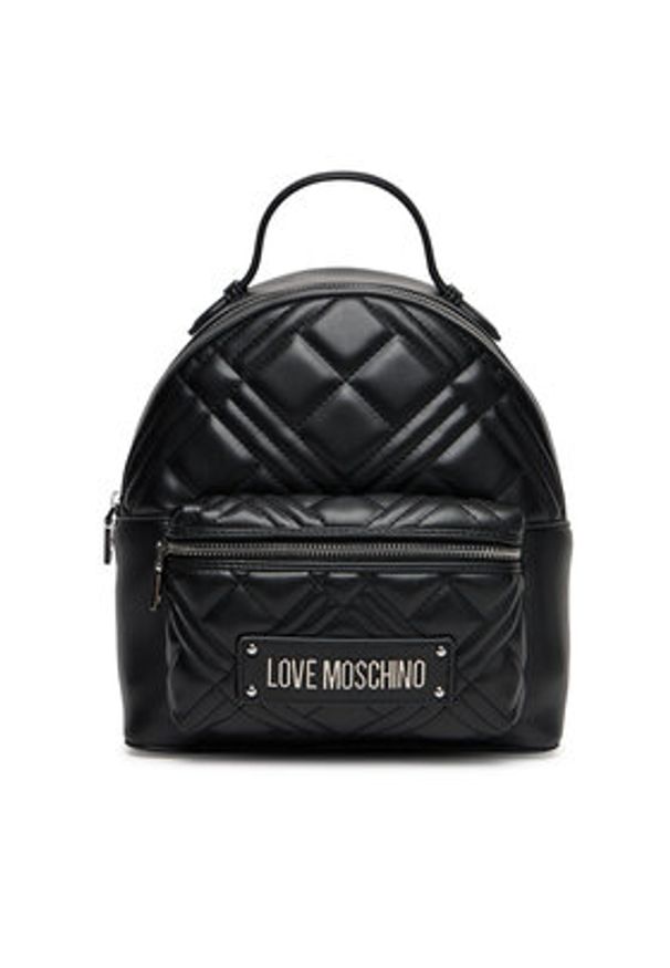 Love Moschino - LOVE MOSCHINO Plecak JC4148PP1NLA000B Czarny. Kolor: czarny. Materiał: skóra